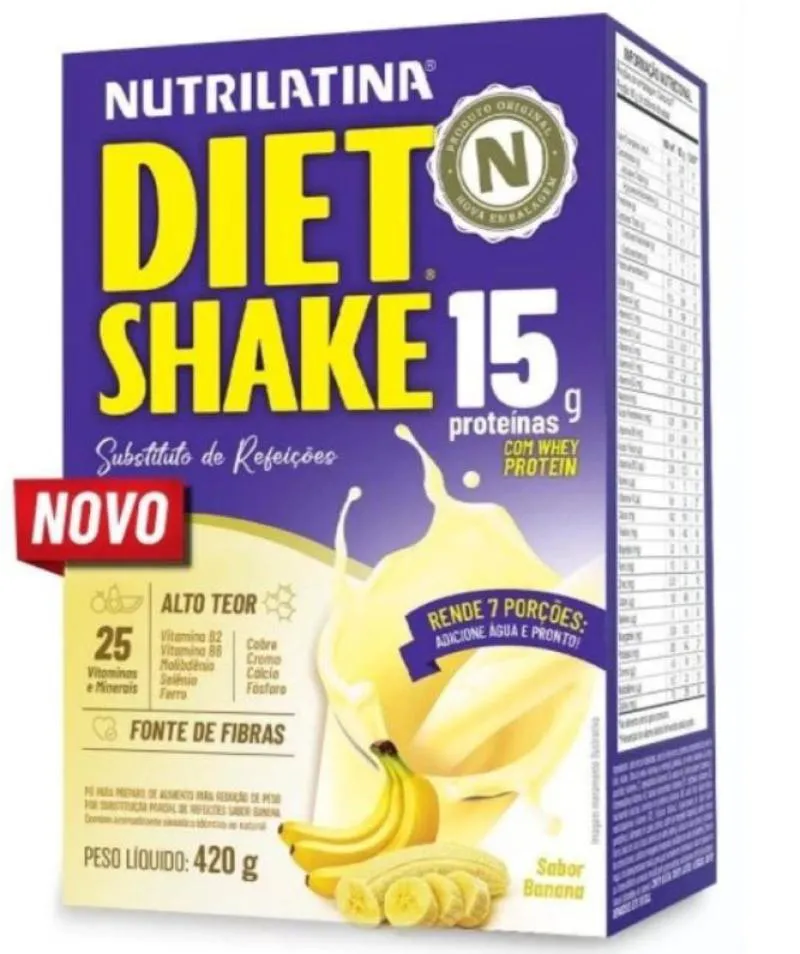 Diet Shake Sabor Banana 420g Nutrilatina