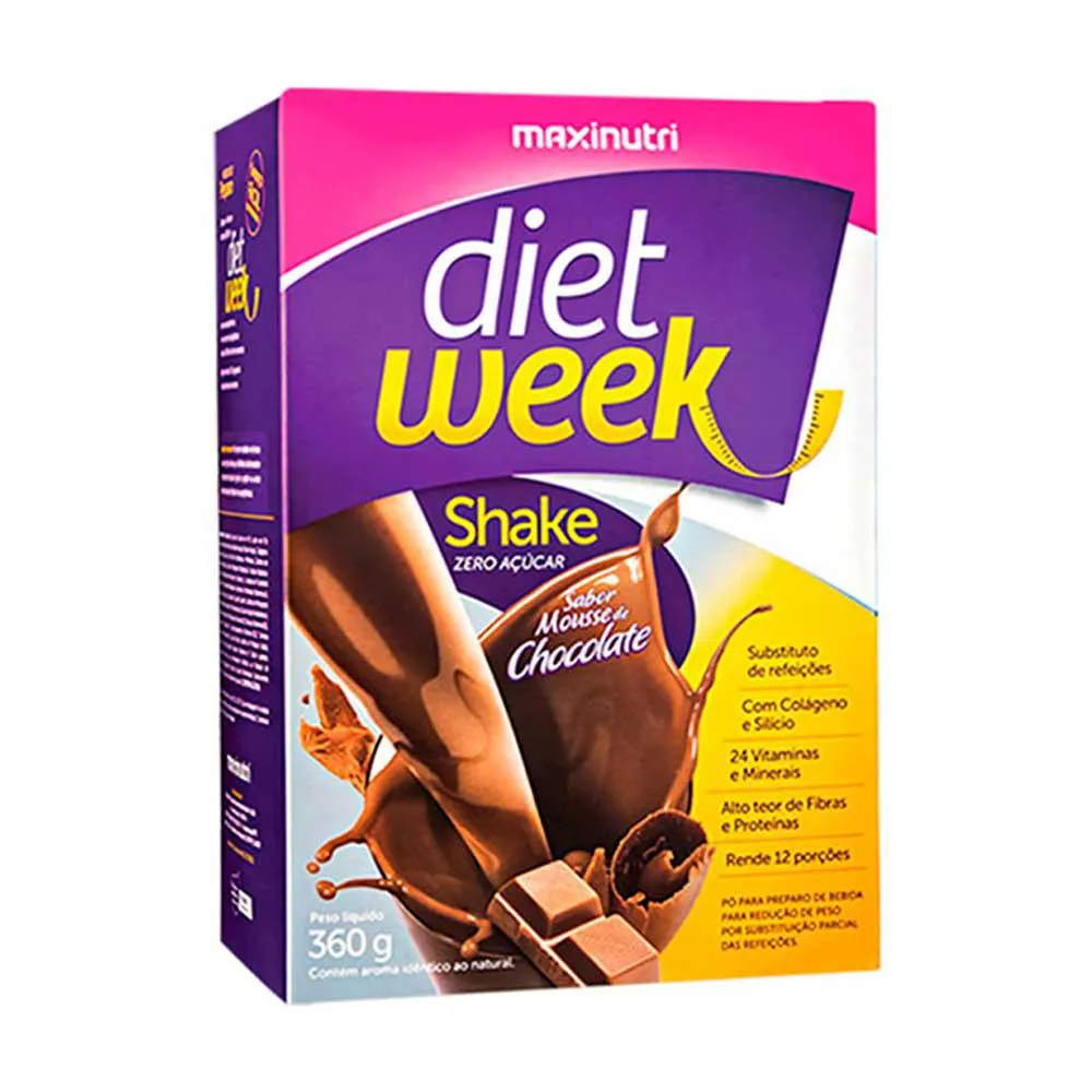 Diet Week Shake Mousse de Chocolate 360g Maxinutri