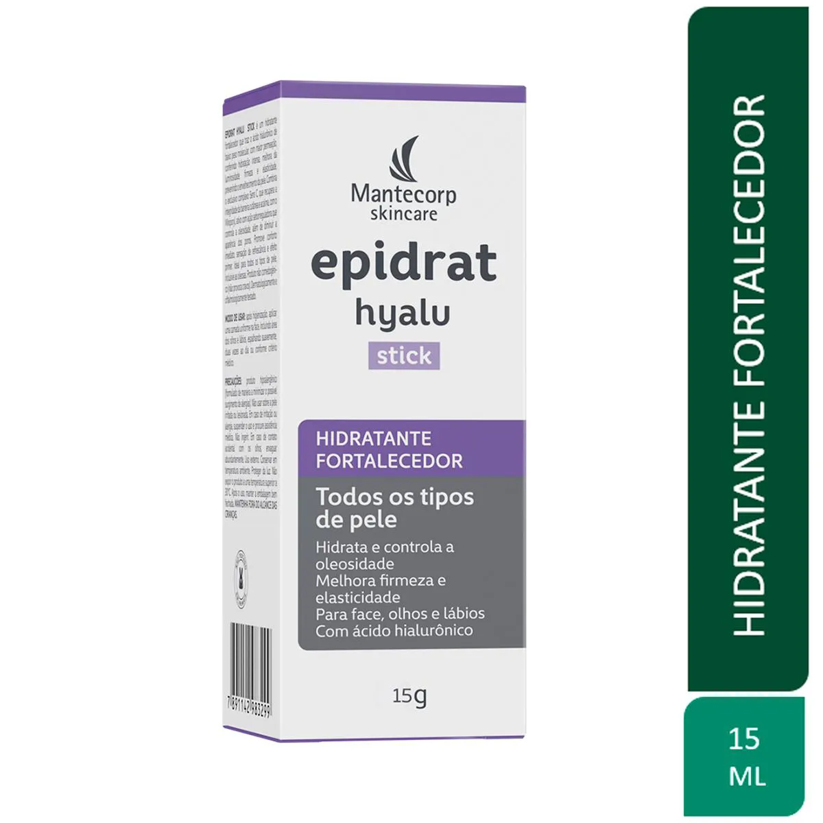Hidratante Fortalecedor Facial Epidrat Hyalu Stick 15g