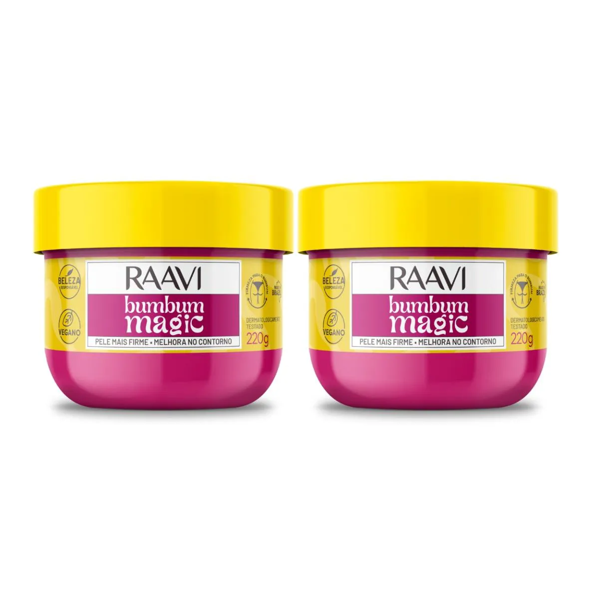 Kit 2 Creme Bumbum Magic Firmeza E Hidratação Vegano Raavi