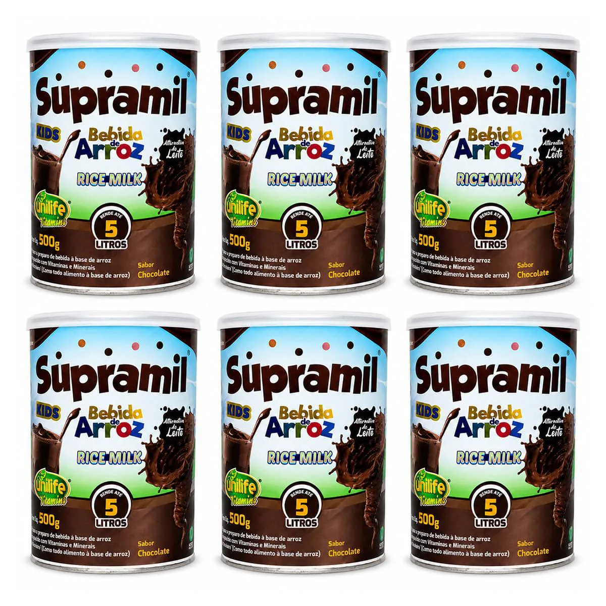 Kit 6 Supramil Kids Chocolate 500g – Unilife