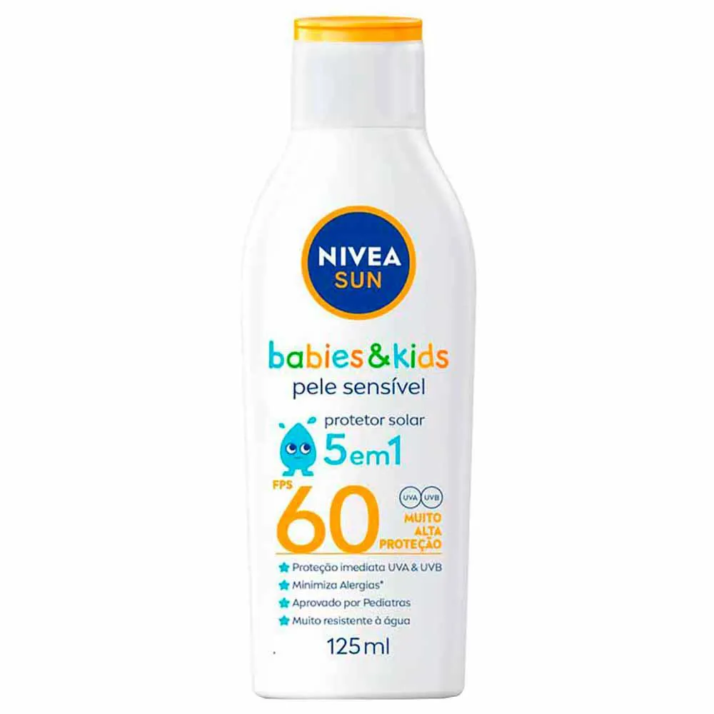 Nivea Sun Protetor Solar Kids & Babies Pele Sensível Fps 60 125ml