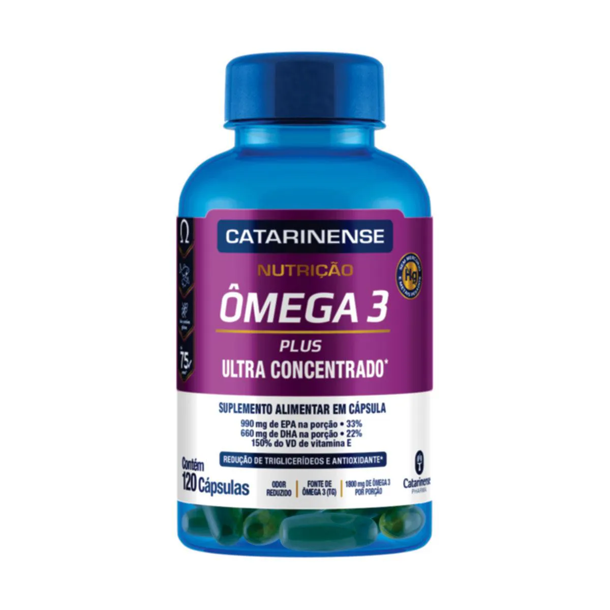 Ômega 3 Plus Catarinense Nutrição 120 cápsulas