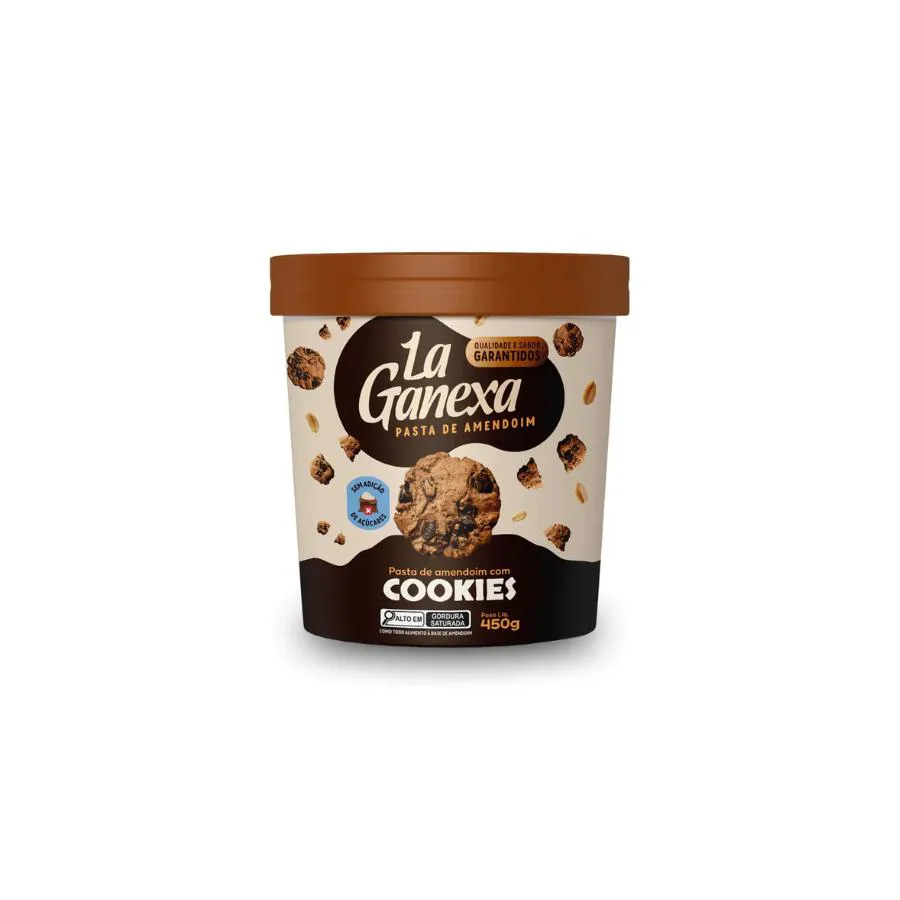 Pasta de Amendoim Cookies Cream 450G – La Ganexa