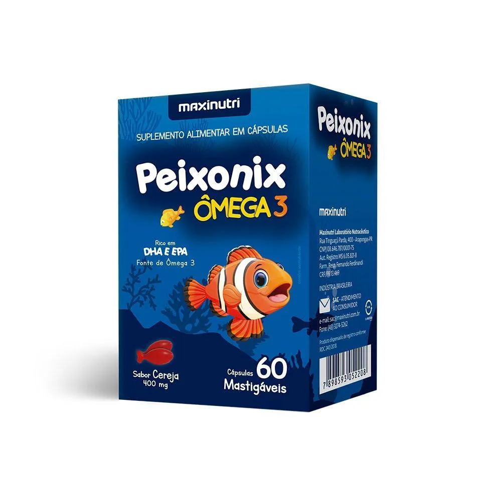 Peixonix Ômega 3 400mg (60 Cápsulas) – Padrão: Único