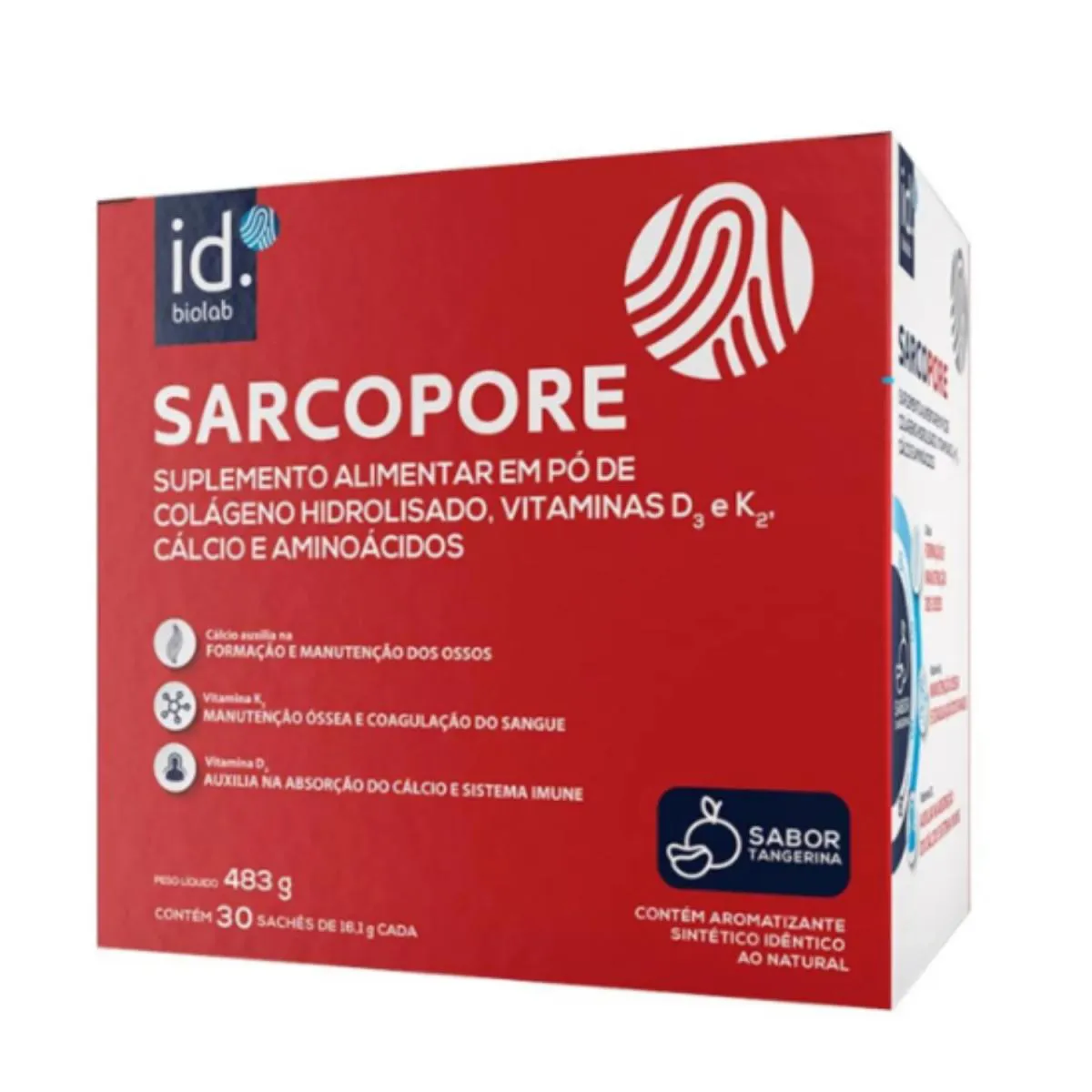 Suplemento Alimentar em Pó Sarcopore Sabor Tangerina – 30 Sachês