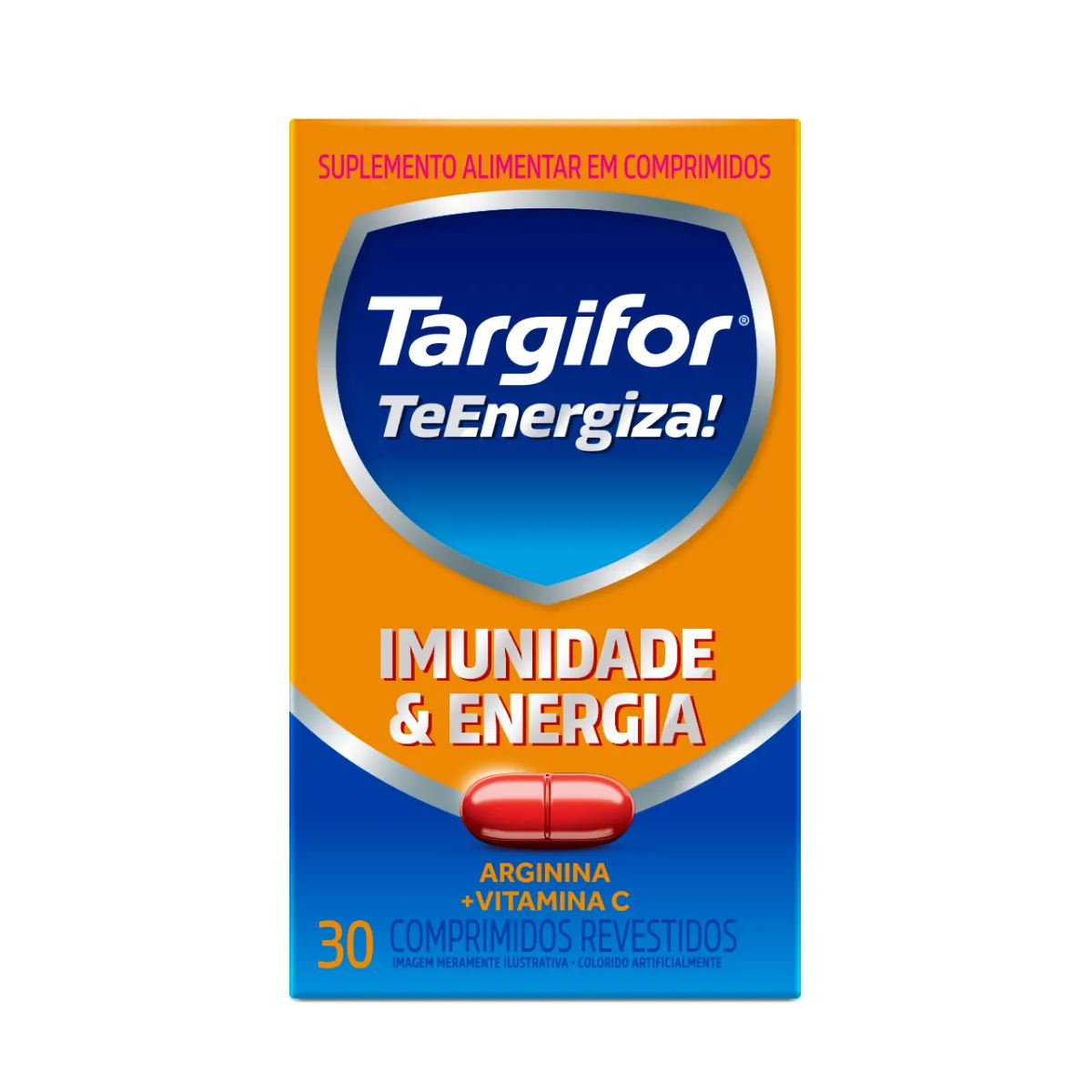 Vitamina C 500mg + Arginina 500mg Targifor TeEnergiza! 30 comprimidos