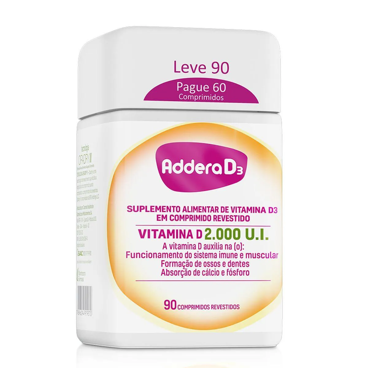 Vitamina D 2.000UI Addera D3 90 comprimidos