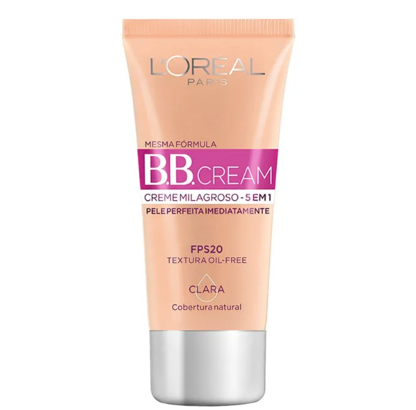 Base BB Cream L’Oréal Paris 5 em 1 Dermo Expertise Cor Clara FPS 20 30ml