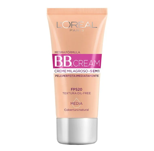 Base BB Cream L’Oréal Paris 5 em 1 Dermo Expertise Cor Média FPS 20 30ml
