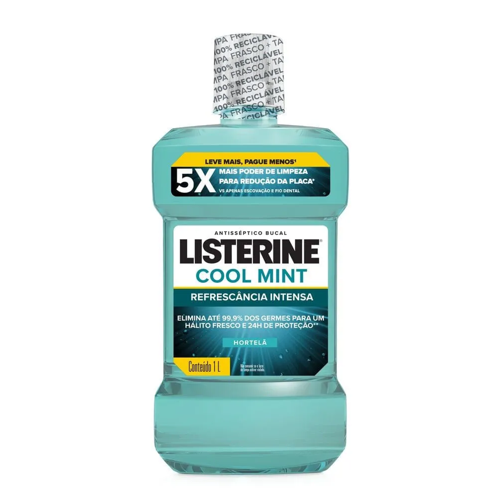 Antisséptico Bucal Listerine Cool Mint Hortelã 1l