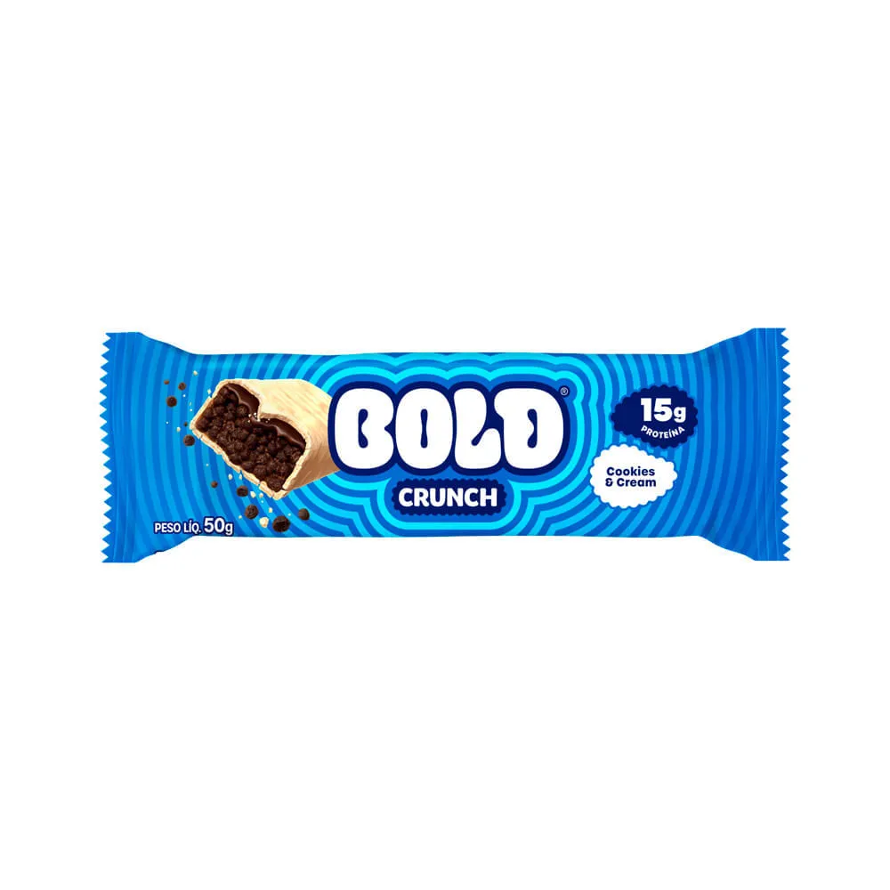 Barra De Proteina Bold Crunch Cookies E Cream 50g