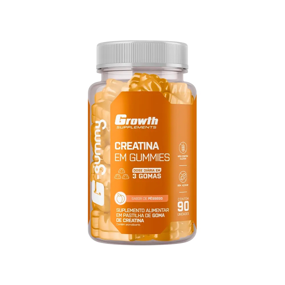 Growth Creatina G-Gummy 360g (Pêssego)