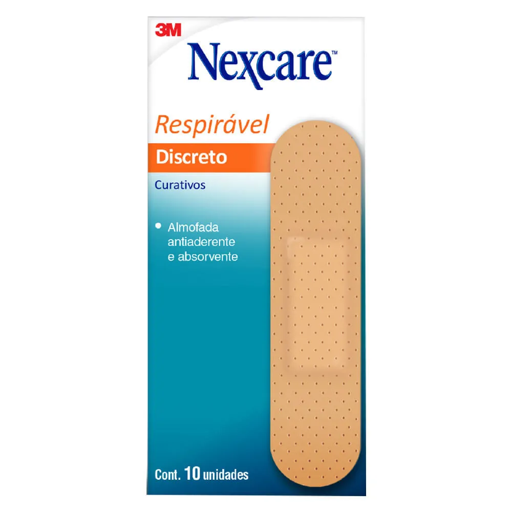 Curativo 3m Nexcare Com 10 Adesivos Tradicionais Bege