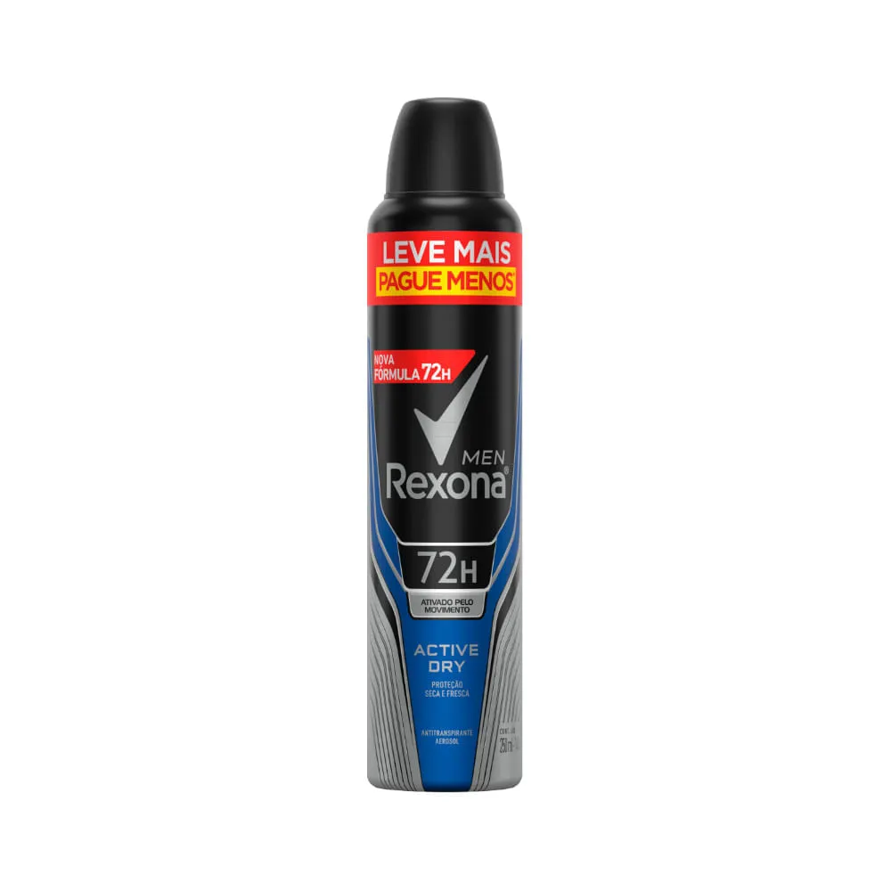 Desodorante Rexona Masculino 250ml Aerossol Active Dry