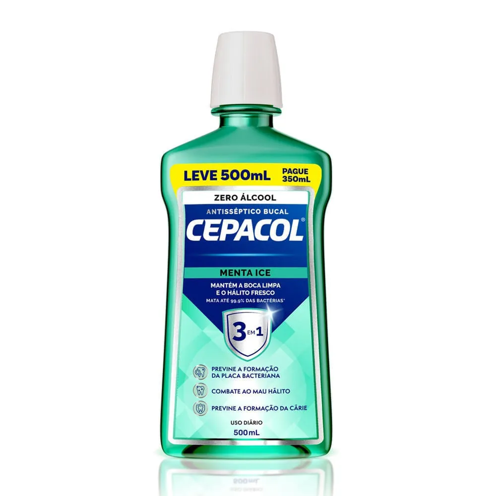 Enxaguante Bucal Cepacol Menta Ice Sem Álcool 500ml