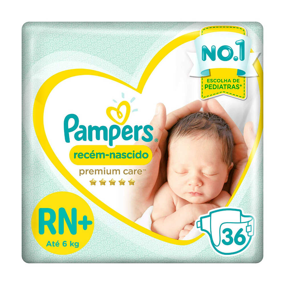 Fralda Pampers Premium Care Rn Com 36 Unidades