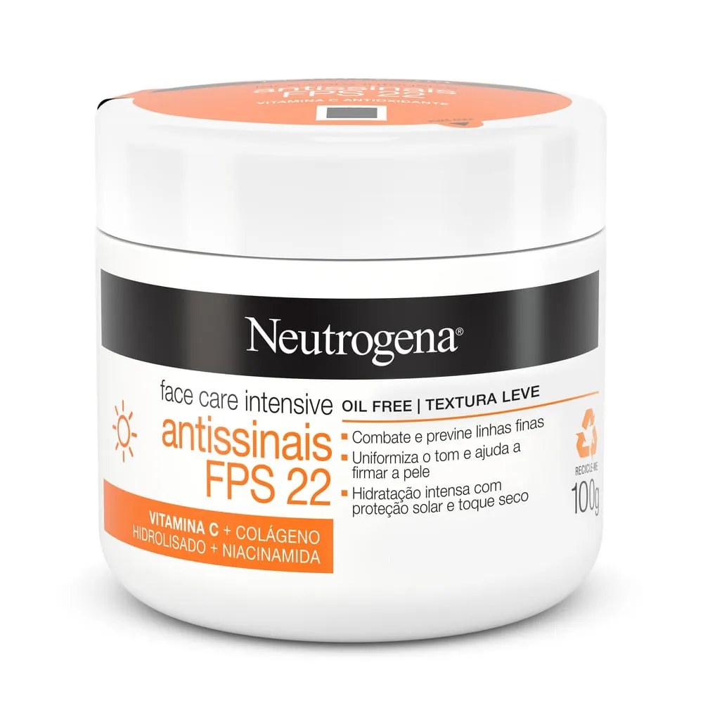 Hidratante Facial Neutrogena Face Care Antissinais Dia Fps22 - 100g