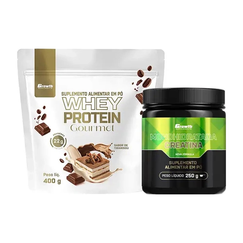 Kit Whey Gourmet 400g + Creatina Monohidratada 250g