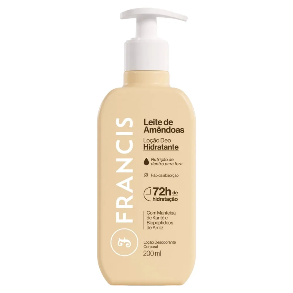 Locao Deo Hidratante Francis Leite De Amendoas 200ml