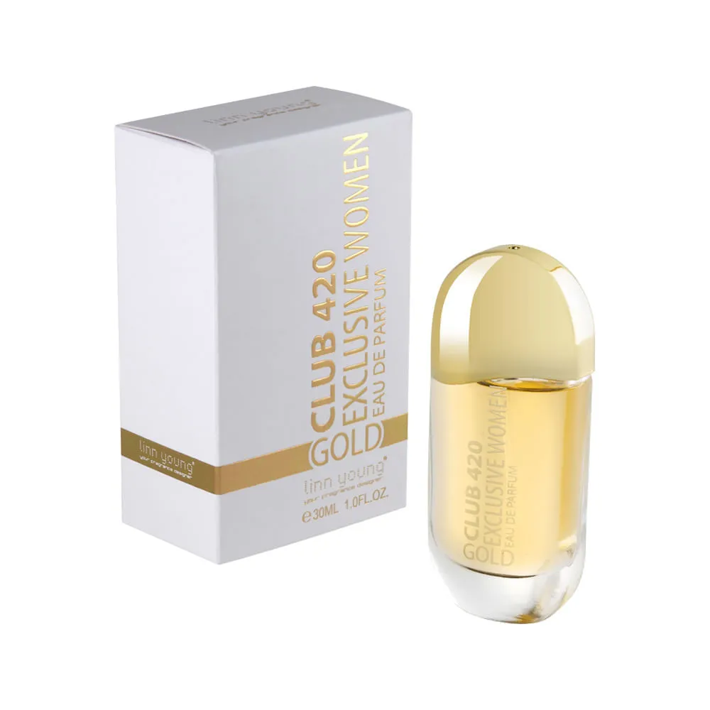 Perfume Feminino Linn Young Club 420 Exclusive Woman Gold Eau De Parfum 30ml