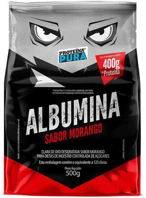 Proteina Pura Albumina - Sabor Morango