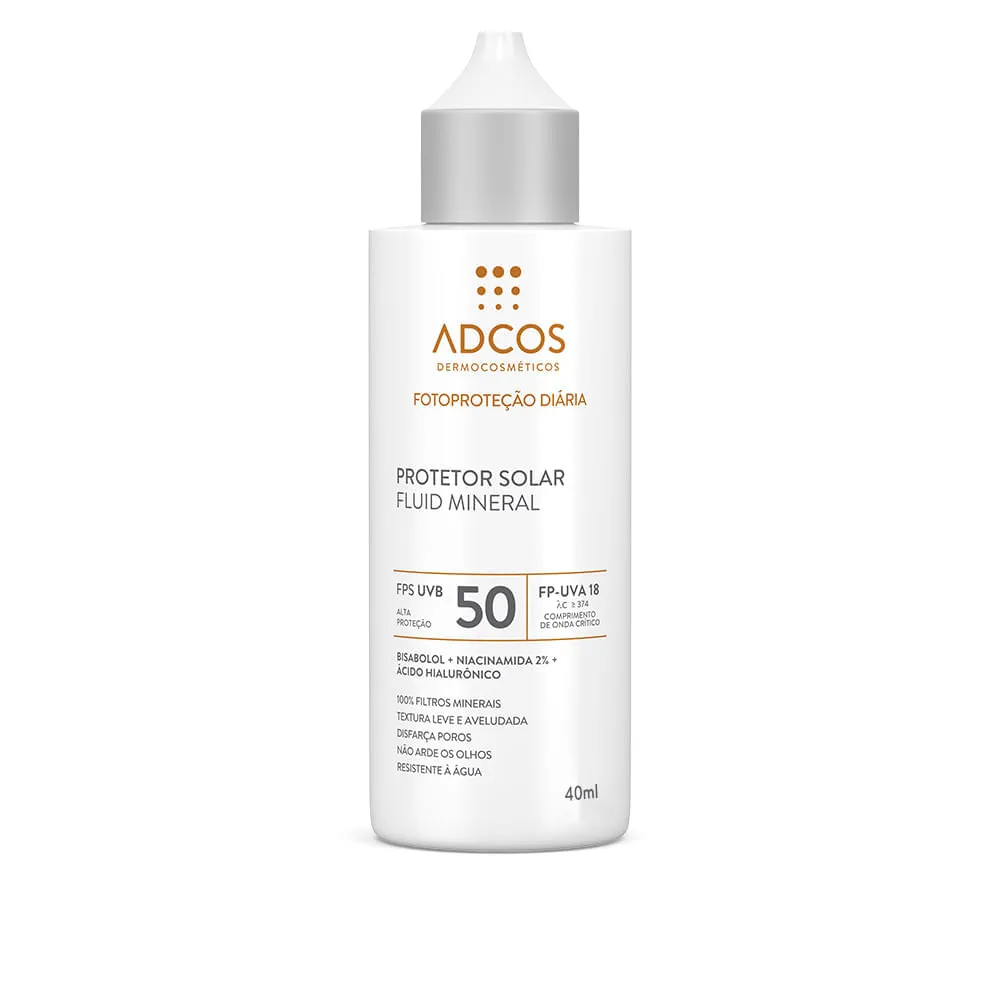 Protetor Solar Fluid Mineral Adcos 40ml Fps50