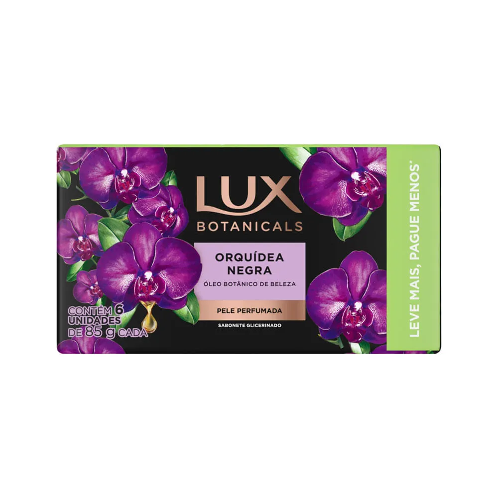 Sabonete Em Barra Lux Botanicals Orquidea Negra Com 6 Unidades De 85gr Cada