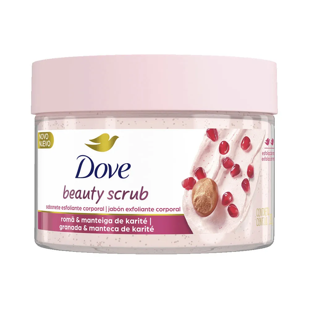 Sabonete Esfoliante Corporal Dove Beauty Scrub Romã E Manteiga De Karité 280g