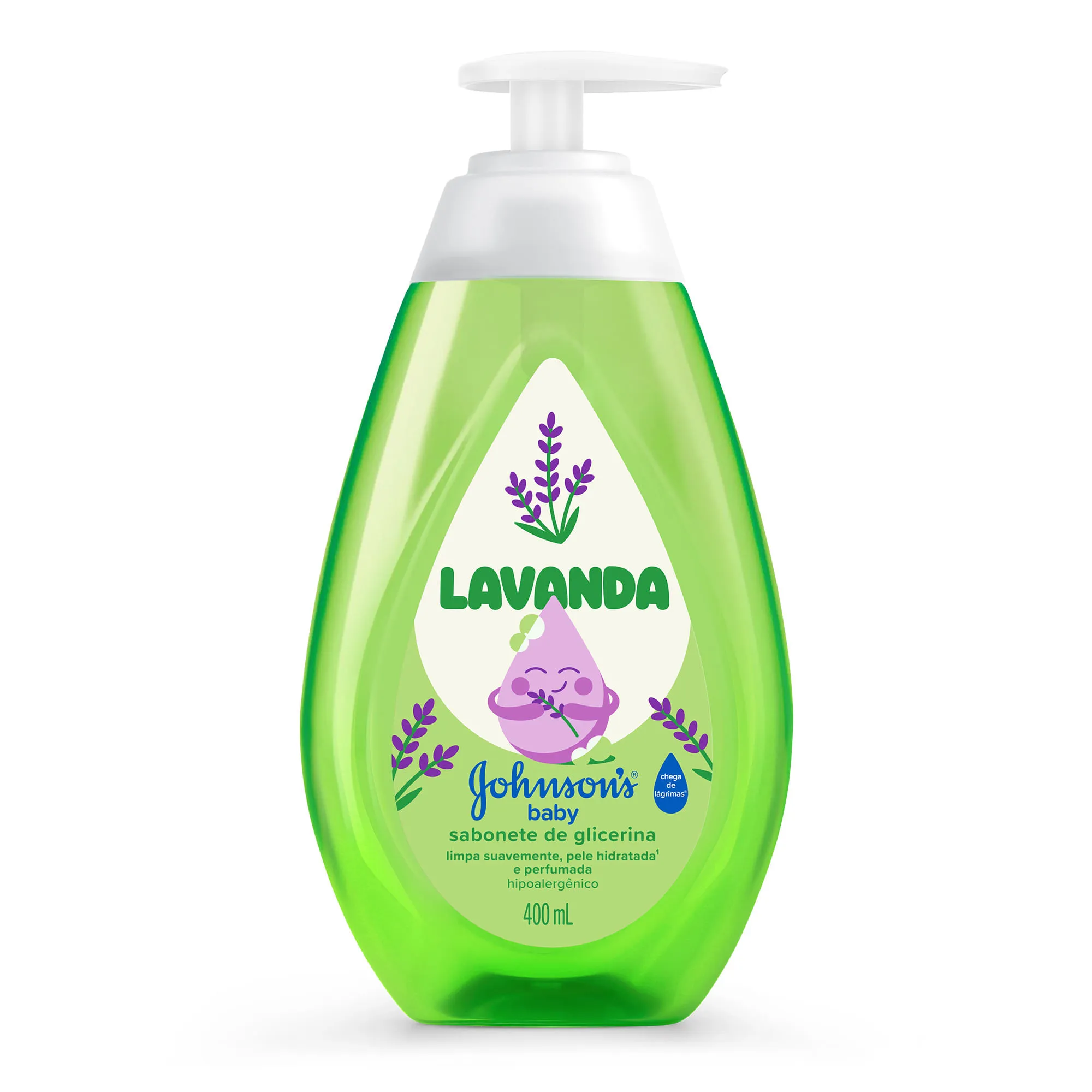 Sabonete Johnson Baby Liquido 400ml Com Glicerina Lavanda