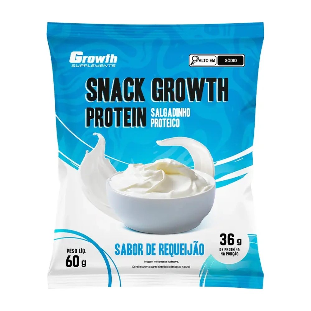 Snack Growth Protein 60g Sabor Requeijão
