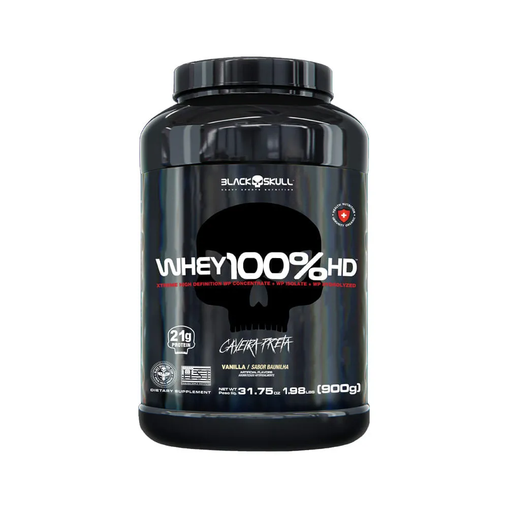 Suplemento Black Skull Whey 100% Hd 900gr Baunilha
