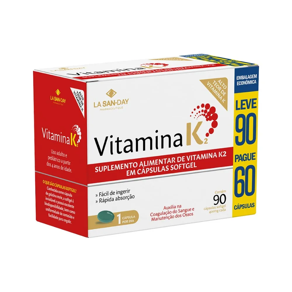 Vitamina K2 Lasanday 90 Capsulas